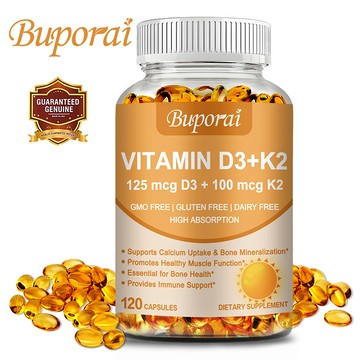 Buporai維生素 D3 + K2軟膠囊🍰，60/120粒膠囊
