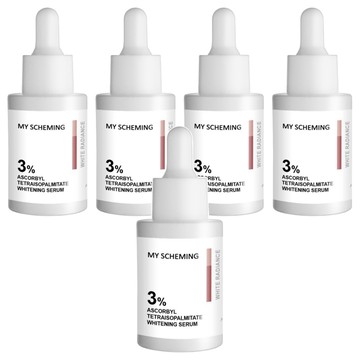 MY SCHEMING 我的心機 3%酯化維C極光淨白精華  30ml  5瓶