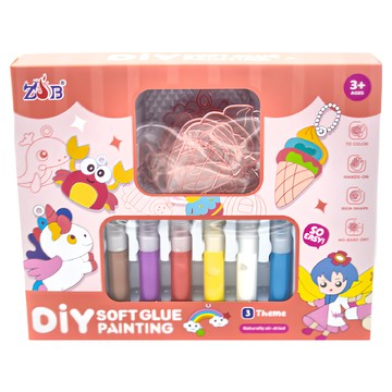 OhBabyLaugh 免烤膠畫 DIY軟膠彩繪 Ages 3主題 自然風乾  甜點款  1盒