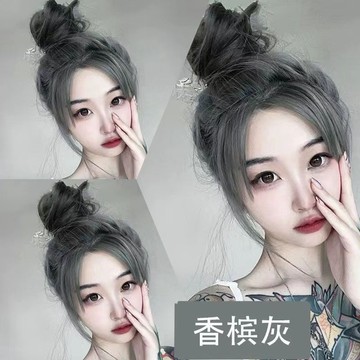 🔥臺灣出貨🔥黑茶灰染髮膏免漂2023流行色自己在家染泡泡植物奶茶灰染髮劑香檳學生女發膏女髮劑 染劑 染髮 染髪膏 天然無