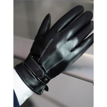 秋季冬天男士真皮手套薄款小山羊皮觸屏保暖加絨加厚騎行開車大碼