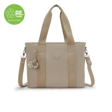 灰褐色大容量手提肩背托特包-MINTA L UP