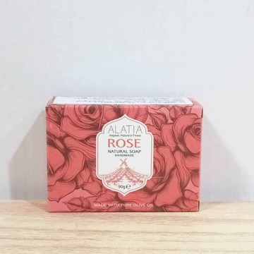 (10%蝦幣回饋/免運)  ALATIA 頂級橄欖玫瑰手工皂 (90g/個)