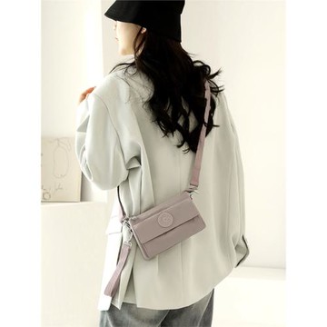 2025新款輕便薄小包包尼龍帆布斜挎包女手機零錢包媽媽夏天手拿包