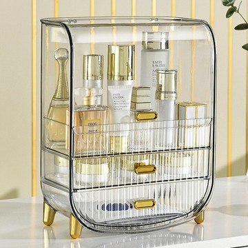 熱銷/免運費 化妝品收納盒輕奢亞克力防塵大容量家用桌面口紅護膚品梳妝置物架