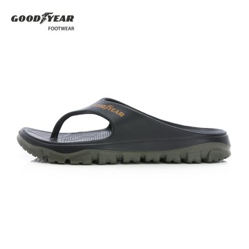 【GOODYEAR 固特異】悍徒II 雙密度越野拖鞋/男款 寬楦 緩震 舒適 軟Q 黑(GAML53300)