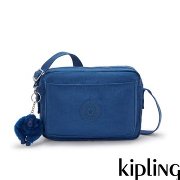 Kipling 休閒藍多層隨身斜背包-ABANU M