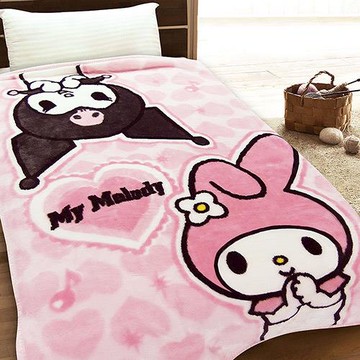 【享夢城堡】My MelodyKuromi 友情萬歲舒眠童毯
