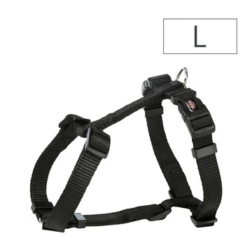 (預購) Trixie 寵物用品 尼龍H型背帶-黑 L: 60-87 cm/25 mm (TX204901)
