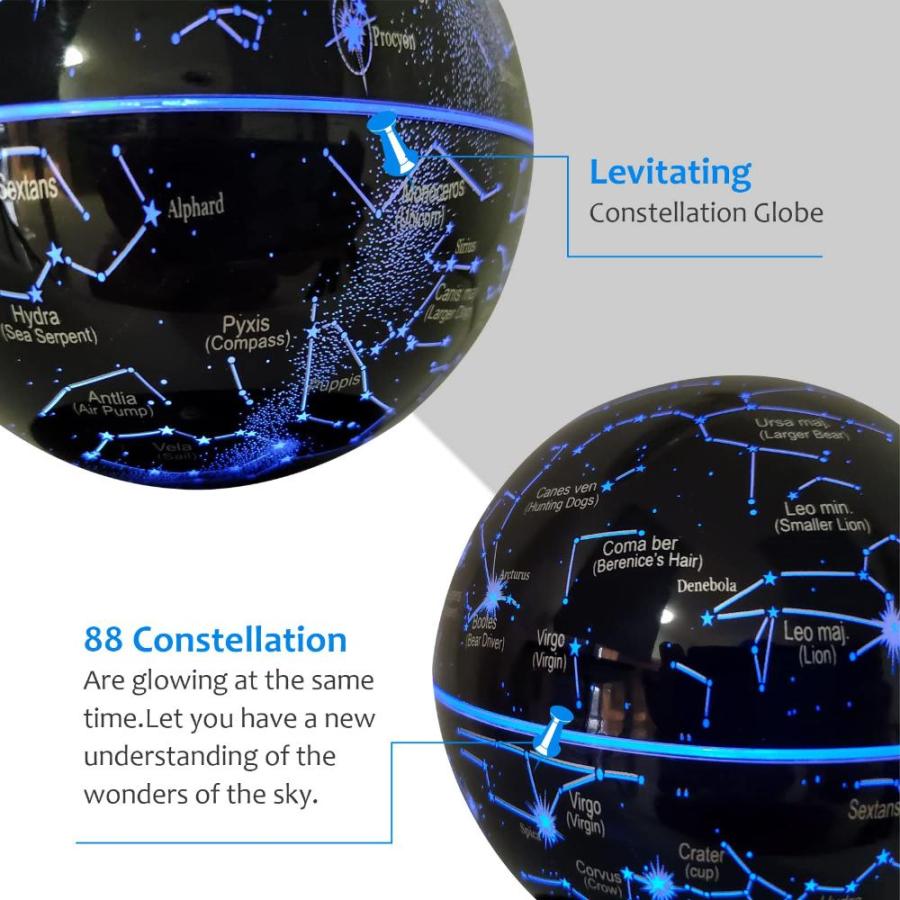 HCNT Levitating Light Globe Magnetic Floating Night Light Constellation Bal