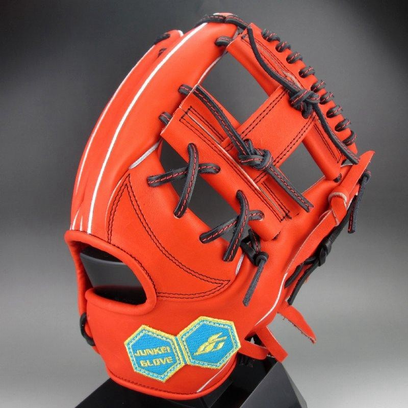 JUNKEI 硬式内野手用グローブ オレンジ 売り切り 最後のSALE