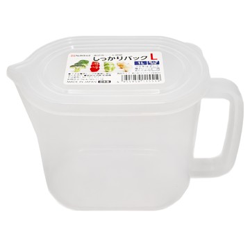 NAKAYA 日本食品保鮮盒 塑膠保鮮盒 透明色 1L  2個  1組