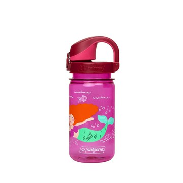 【【蘋果戶外】】Nalgene 1263-0039 美人魚 OTF 兒童水壺 375cc 防漏彈開式壺蓋 按鈕式 大口徑 Tritan