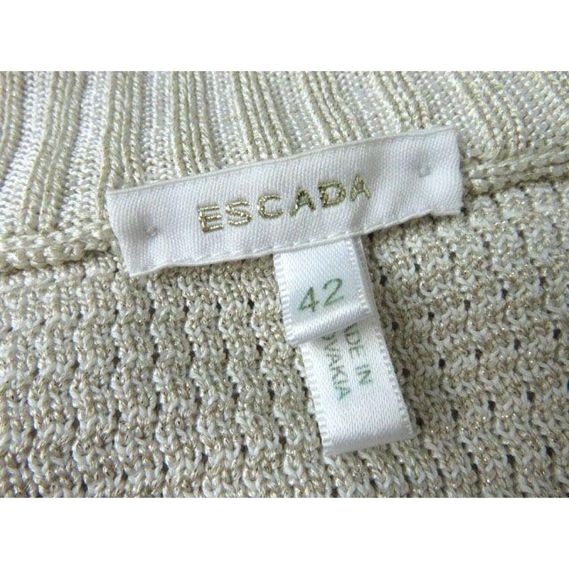 美品◇正規品 ESCADA／エスカーダ 襟付き ラメ入り レーヨン×コットン ...