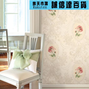 壁紙 壁貼 美式復古鏡中花臥室新中式電視背景牆壁紙壁布無縫全屋牆布高級感