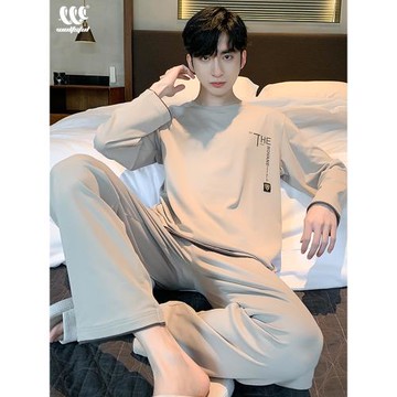 (免運)睡衣男士春秋款純棉長袖青少年新款全棉秋冬季大碼男生家居服套裝