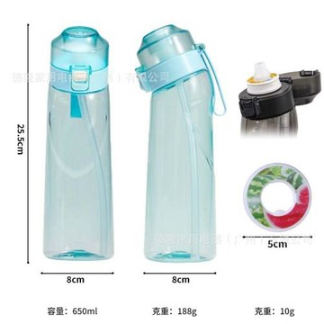 熱賣香味杯玩味水杯無logo耐高溫吸管水瓶風味翠香環香氣水壺