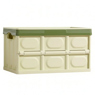 折疊收納箱 PP/EVA材質 30公升容量  39 x 26.5 x 22cm  抹茶綠  1個