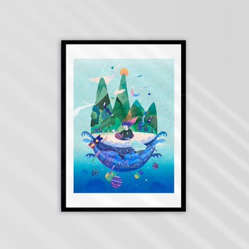 艸方作品 心的方向-內在羅盤 複製畫 藝術微噴 佈置民宿擺設