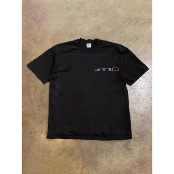 搞錢做慈善 3A260克純棉雙紗！向上俠！重磅情侶女寬松短袖T恤男