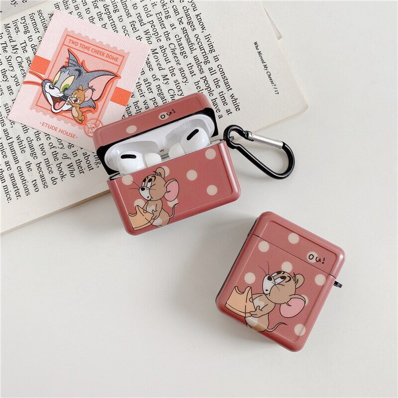 現貨在台**Airpods airpods2 TPU方形耳機保護套 湯姆貓 傑利鼠 airpodspro