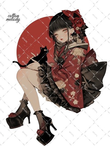 原創貼紙 no.7551 人物貼紙 原創貼紙 人物貼紙 女孩貼紙 原創人物貼紙