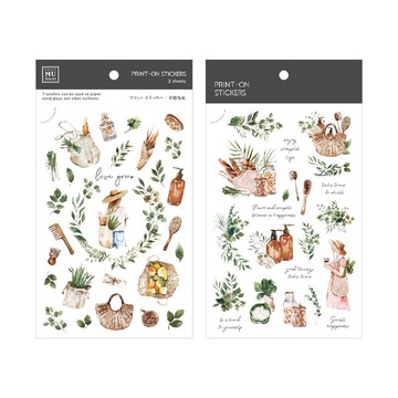 【Print-On Stickers 轉印貼紙】no.115-返樸生活 | 插畫師系列