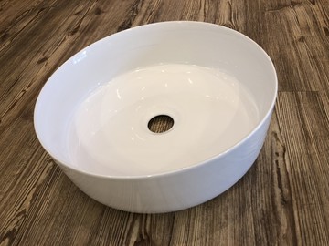 【麗室衛浴】薄邊陶瓷盆無溢水孔圓型檯上盆 6202款/102款