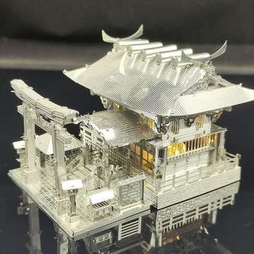 台灣出貨🔥 高難度拼圖 金屬拼圖 3D金屬立體拼圖 良願神社3D金屬立體拼圖DIY手工模型玩具禮品小擺件益智拼裝建築