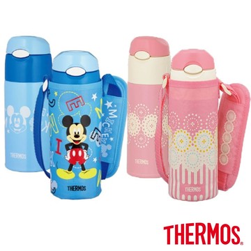 【THERMOS膳魔師】不鏽鋼兒童吸管真空保冷瓶400ml(FHL-401 兒童水壺)【2026.3月集點換購品】