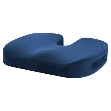 SUnORO 透氣減壓記憶棉坐墊 水晶絨 可水洗透氣外套 底部防滑設計  藏藍色  45 x 36 x 5cm