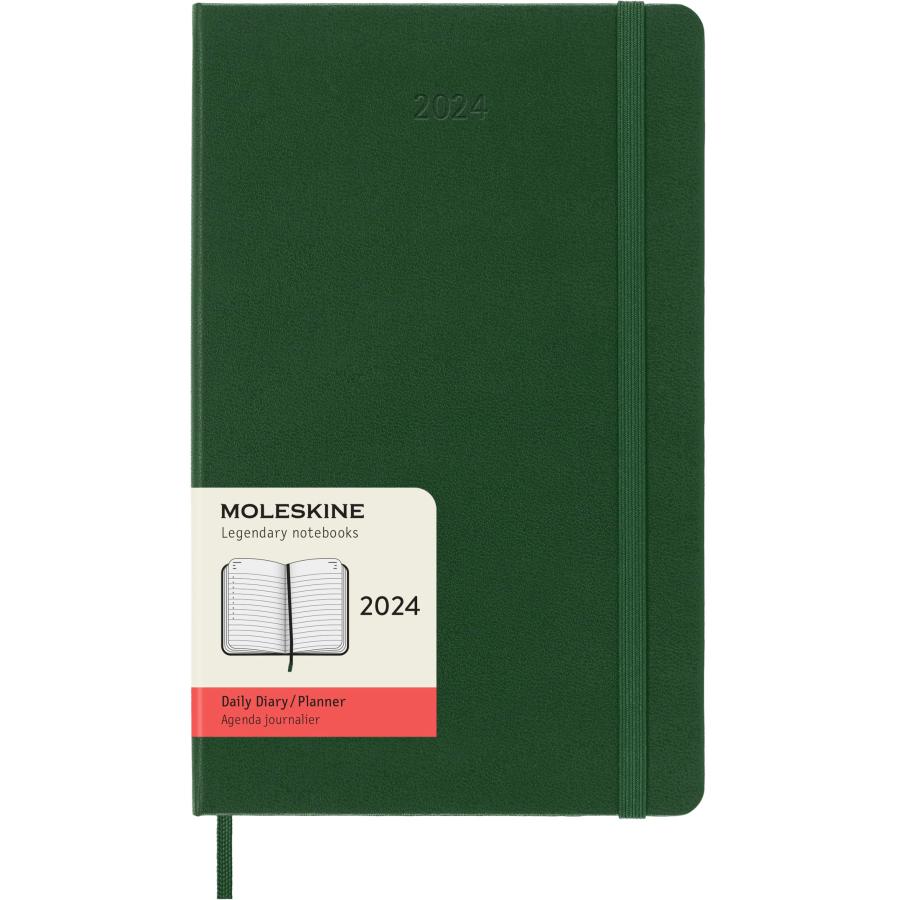 Moleskine Weekly Planner, 12M, Large, Myrtle Green, Hard Cover