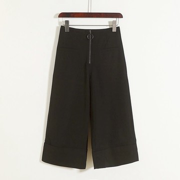 九分休閑褲 女士夏季新款小直筒鉛筆褲 寬松修身百搭黑色小腳褲子