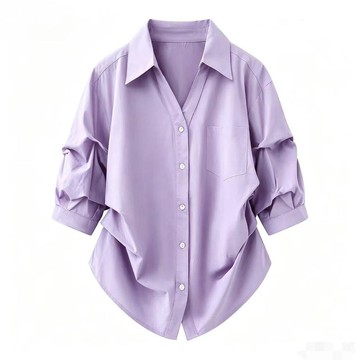 【JK極客】🌺有貨🌺 夏季新品大女主女襯衫法式女裝polo氣質襯衣高級感百搭上衣 日系襯衫 寬鬆襯衫