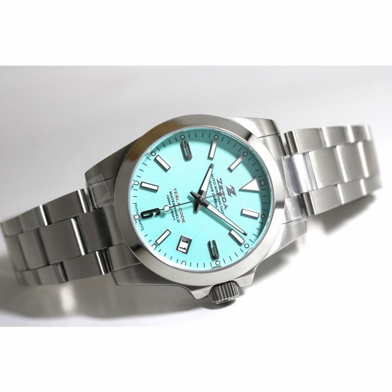 自動巻き 腕時計 ダークブルー ZEEDA ジーダ TESLA-CODE BLU テスラ・コード 自動巻き腕時計