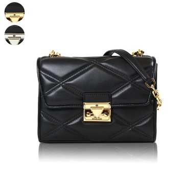 MICHAEL KORS SERENA 菱格紋翻蓋鍊帶肩背/斜背二用包-(新款任選)