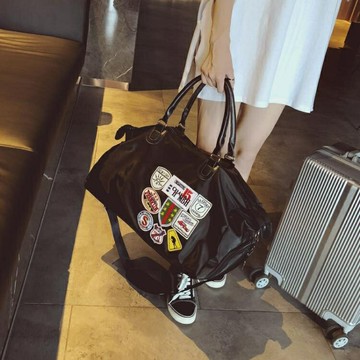 防水牛津紡手提旅行袋登機包出差包徽章男健身包女瑜伽包行李大包 雙11全館免運