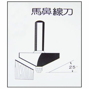 馬鼻線刀6柄×4分-木工用