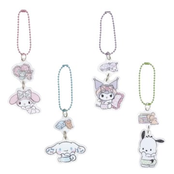 小禮堂 Sanrio 三麗鷗 造型壓克力吊飾 (睡衣天使) 大耳狗 酷洛米 美樂蒂 帕恰狗