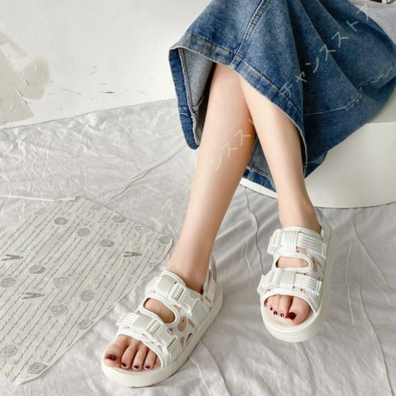 スポーツサンダル サンダル レディース 厚底面 スポサン 厚底サンダル カラーマッチング オープントゥ アンクルストラップサンダル マジックテープ 通販 Lineポイント最大0 5 Get Lineショッピング