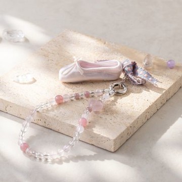 (台灣設計製作)璞心堂-柔光戀語  天然水晶手機鍊 × 包包吊飾 × 幸運手串