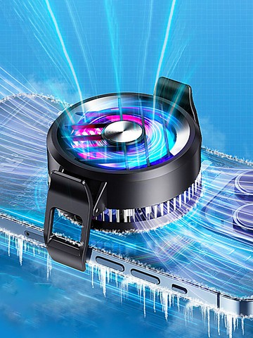 【靜音王直播游戲】手機散熱器制冷夾手機瞬冷小風扇背夾半導體制冷背夾通用版手機制冷風扇冰封夾手機通用款