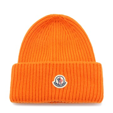 Moncler - Orange Virgin Wool And Cashmere Blend Beanie