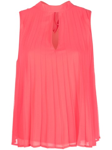 LIU JO - pleated sleeveless blouse - women - Polyester/Polyester - 46 - Pink