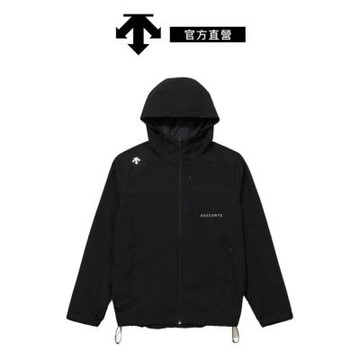 【DESCENTE】迪桑特 女士 抓絨連帽防風外套(黑色)
