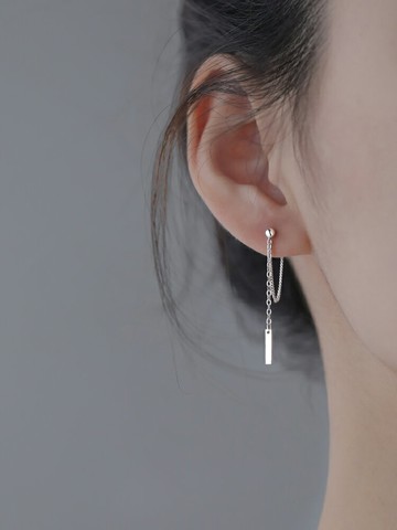 925純銀鏈條耳釘夏季流蘇耳環新款爆款耳墜耳飾品女