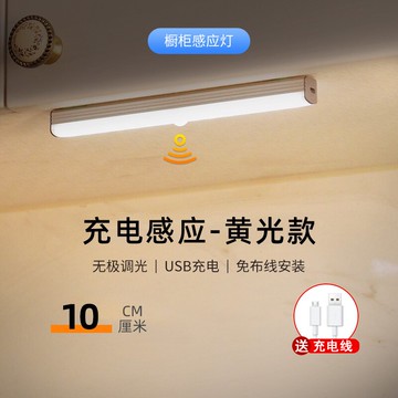 櫥櫃燈/過道燈/感應燈 樓梯感應燈進門廳入戶玄關鞋櫃免布線無老人夜間起床下燈條充電式【CM17306】