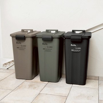 LIV PLUS｜Boite 按壓式垃圾桶 45L 黑色