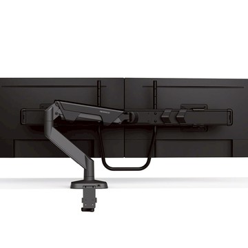 【獨家優惠88折】螢幕大力架｜人體工學 鋁合金氣壓式 雙螢幕支架 6.5~15kg 白色