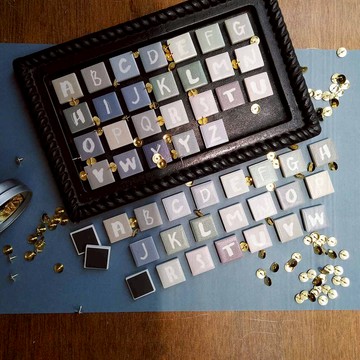 | 莫蘭迪色系 MORANDI | 字母瓷磚磁鐵 - 1入